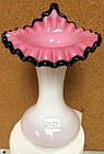 Fenton Black Rose 8" Jack-in-the-Pulpit Vase