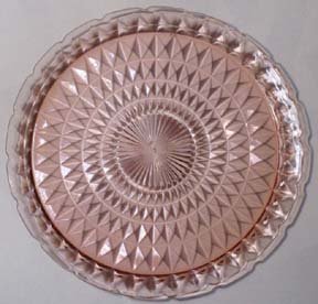 Jeannette Windsor Diamond Pink Platter, 13.5&quot;