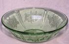 Federal Sharon (Cabbage Rose) Green Bowl, 8.5"