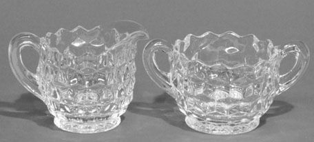 Fostoria American Creamer and Sugar