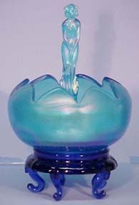 Fenton Connoisseur Collection Nymph with 5 Footed base, 1995