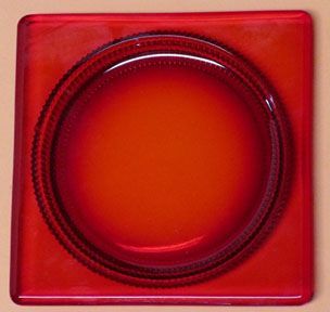Duncan & Miller Red Terrace 6" Square Plate