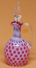 LG Wright Cranberry Opalescent Cruet