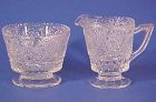 Duncan & Miller Creamer & Sugar, Sandwich pattern