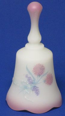 Fenton Mini Bell with Hand-painted Pom-Poms