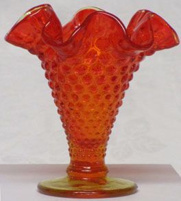 Fenton Colonial Orange Mini Cone Vase