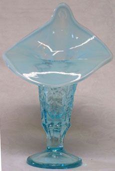 Fenton Blue Opalescent Jack Vase