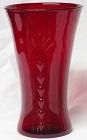 New Martinsville Red Crow's Foot 10" Vase