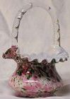 Fenton Vasa Murrhina Adventurine 8" Basket