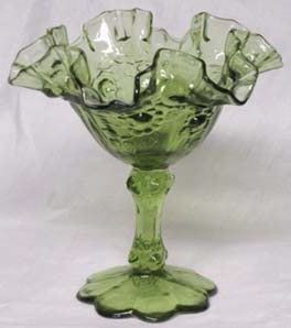 Fenton Rose Spruce Green Compote