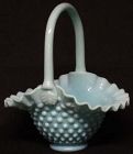 Fenton Turquoise Hob Nail Basket