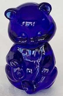 Fenton Miniature Royal Blue Bear