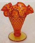 Fenton Colonial Orange Mini Cone Vase