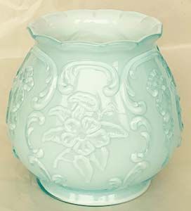 Fenton Blue Cased Bow Knot Vase