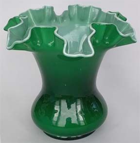 Fenton Ivy Green Vase