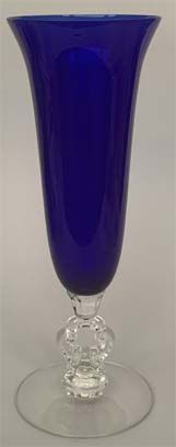 Cambridge Cobalt Blue 10" Key Hole Vase