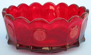 Fostoria Red Coin 8" Bowl