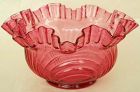 Fenton Cranberry Caprice 9" Bowl