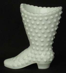 Fenton Milk Glass Hobnail Boot