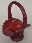 Fenton Miniature Red Basket