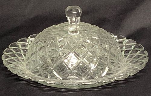 Hocking Glass Waterford Covered Butter
