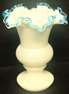 フェントン　アクアクレストファンフラワーベース&アクアクレスト　ソーサー Fenton Aqua-Crest 7