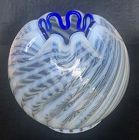 Fenton Blue Ridge Spiraled Rose Bowl