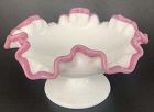 Fenton Apple Blossom Crest Compote