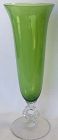 Cambridge Green Keyhole Trumpet Vase 12"