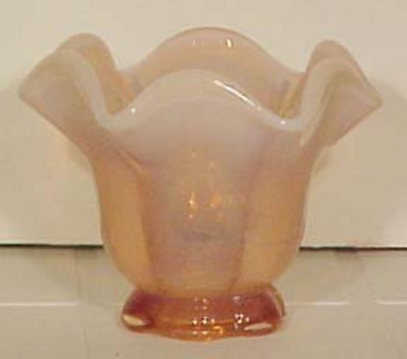 Duncan &amp; Miller Pink Opalescent Canterbury Footed Vase