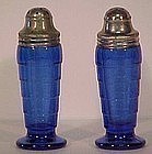 Hazel Atlas Moderntone Cobalt Shakers