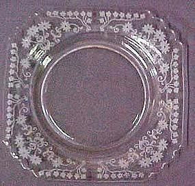 Fostoria Manor Etched 8" Plate