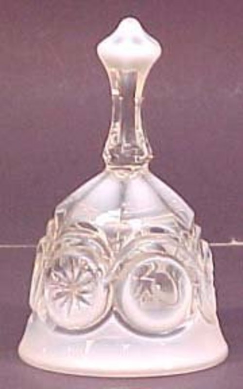 Fenton French Opalescent Bell (Knobby Bull's Eye)