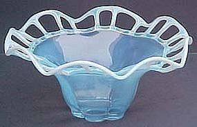 Duncan & Miller Murano Blue Opalescent Bowl