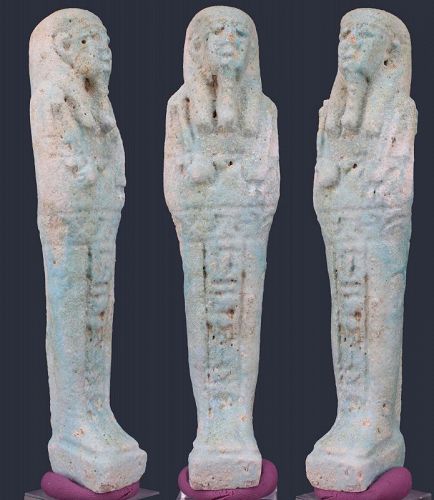 Ancient Egyptian Faience Shabti 11,7 cm