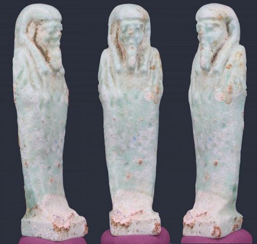 Ancient Egyptian Faience Shabti Figure 7,0 cm