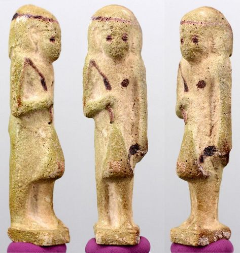 Ancient Egyptian Faience Shabti Overseer 5,6 cm