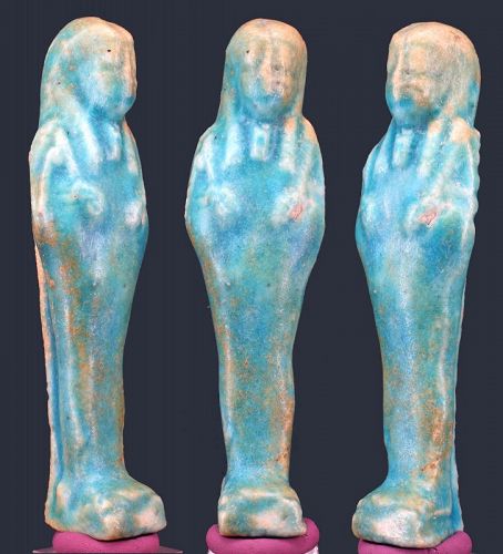 Ancient Egyptian Faience Shabti 11,5 cm