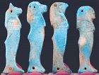 Ancient Egyptian Faience Four Sons of Horus ca 6,8 cm.
