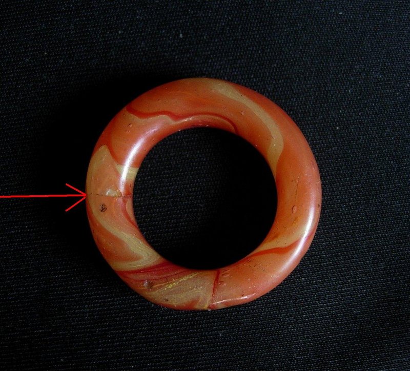 Chinese Marbled Glass Ring