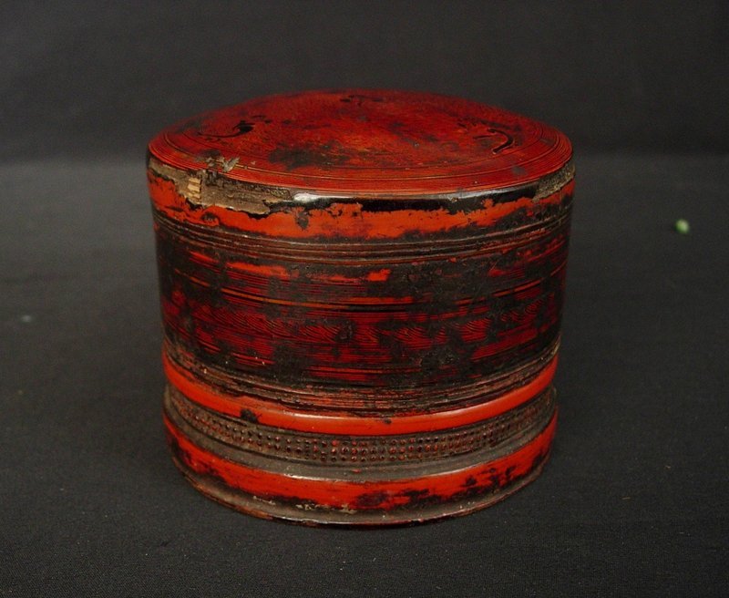 Antique Burmese Lacquer Box