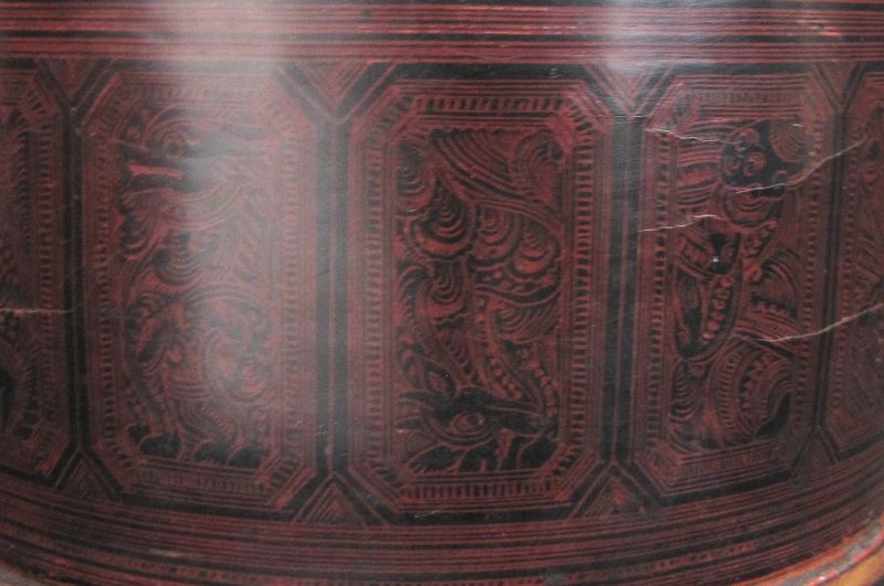 Antique Burmese Lacquer Box