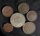 Collection of Old Tibetan Snow Lion Coins