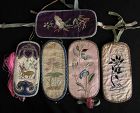 Chinese Antique Silk Embroidered Eye-Glasses Cases