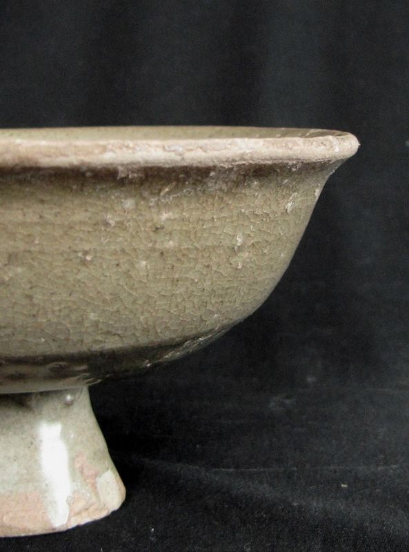 Ming or Yuan Celadon Stem Cup