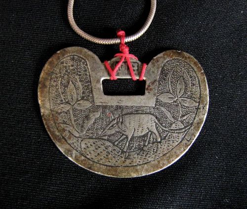 Chinese Lock Charm with a Rat Motif