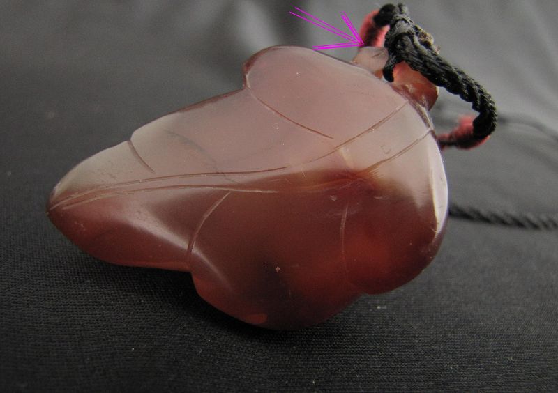 Carved Carnelian: Chinese &quot;Monkey on a Leaf&quot;