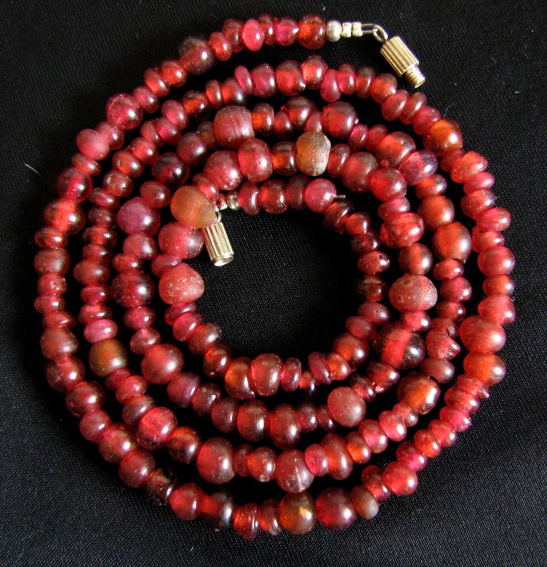 Khmer Red Glass Beads