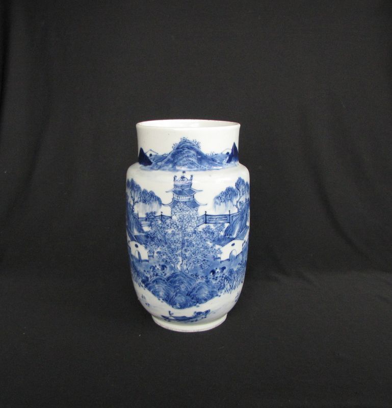 Qing Blue and White Porcelain Vase