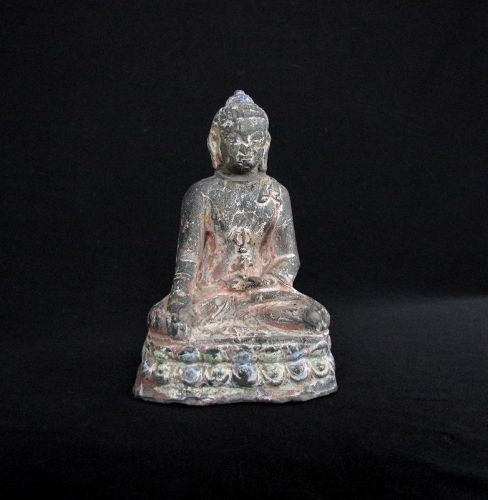 Terra Cotta Sino Tibetan Buddha- Free Shipping